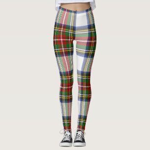 Legging Legenda de padrão escocês da Xadrez de vestiment