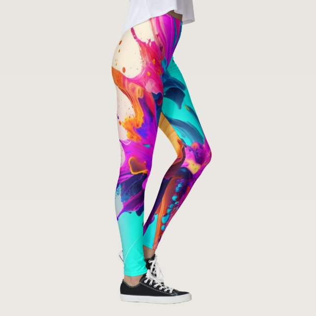 Legging Legenda de splatter de tinta (Direita)