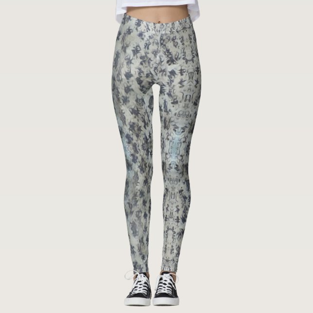 Legging Legenda do estilo de fluxo de impressão leopardo (Frente)