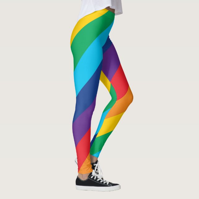Legging Legenda do padrão arco-íris do orgulho LGBTQ