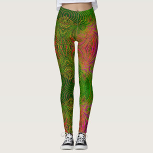 Legging Legenda do padrão Psicodélico retroFunky