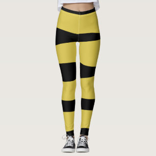 Legging Legenda listrada amarela e preta