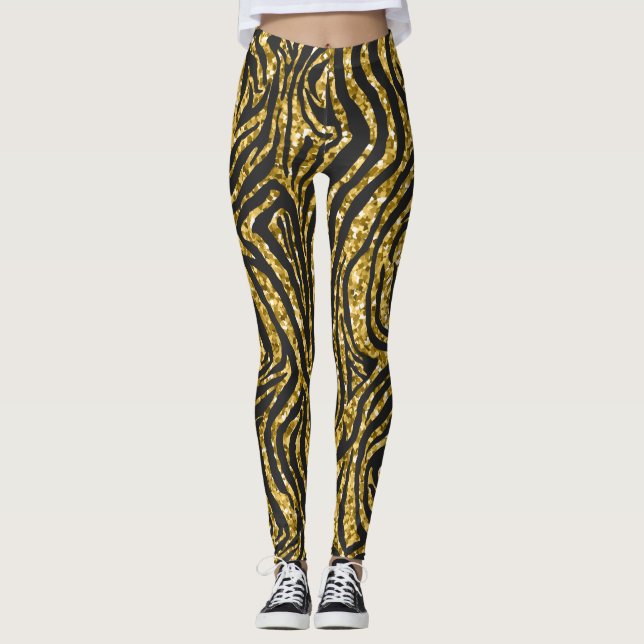 Legging Legenda Zebra, Legagem Animal para Mulheres (Frente)