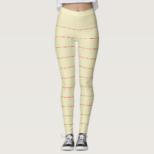 Legging Legendas amarelas claras com faixas horizontais ve
