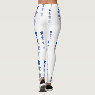 Legging Legendas brancas com estrelas azuis