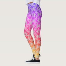 Legging Legendas de energia do Rainbow Flower