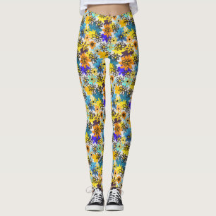 Legging legendas de flores