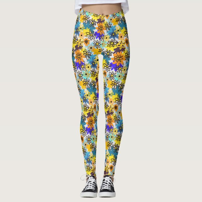 Legging legendas de flores (Frente)