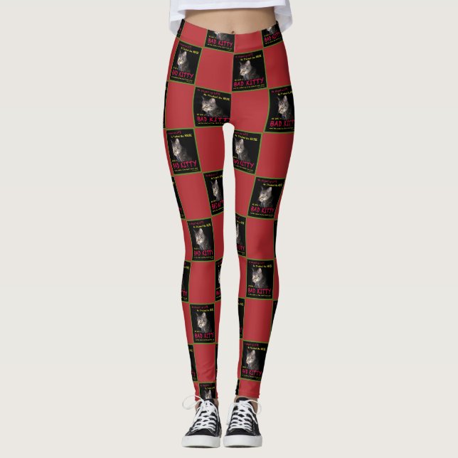 Legging Legendas de Gatinho Incorretas (Frente)