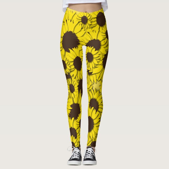 Legging Legendas de girassol (Frente)