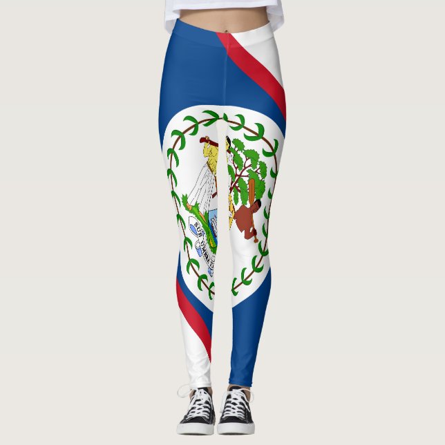 Legging Legendas de sinalizador de Belize (Frente)