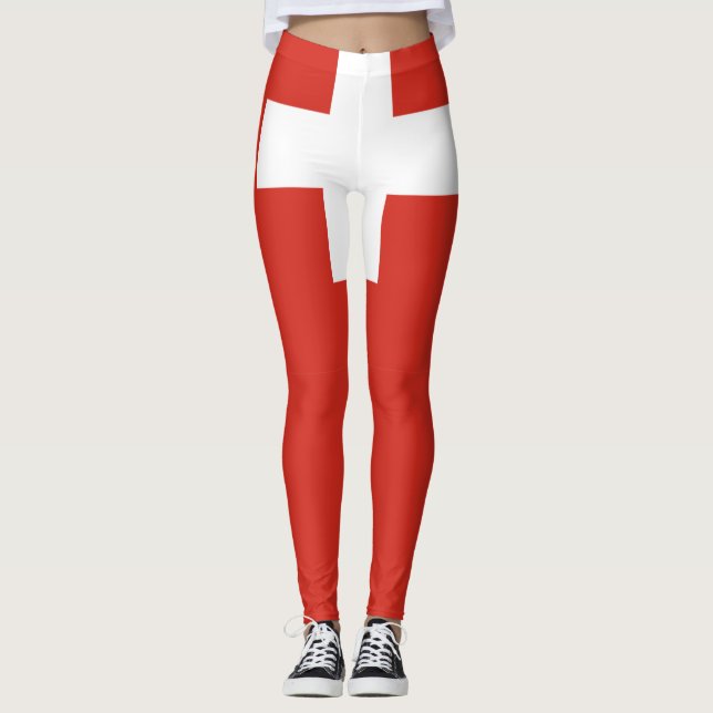 Legging Legendas do sinalizador de Suiça (Frente)