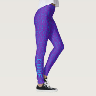 Legging Legendas Personalizadas da Fita de Sensibilizaçã