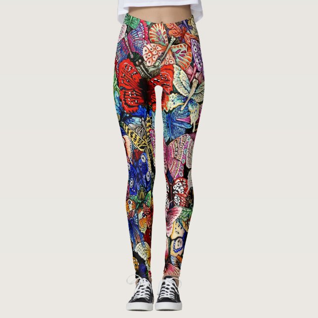 Legging Legendas Surpresa de Borboleta (Frente)