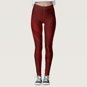 Legging Legendas Tribais Modernas Legal Calças Vermelhas