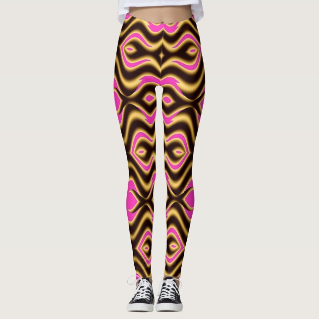 Legging Legg "Ratti_Creative_Arts" de tendência de multico (Frente)