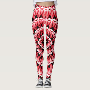 Legging Legg "Ratti_Creative_Arts" vermelho em relevo
