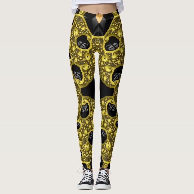 Legging Leggens ~ amarelo preto ~ Original (Frente)