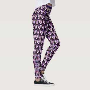 Legging Leggens Anjos da Burgundia e da Consciência Roxa