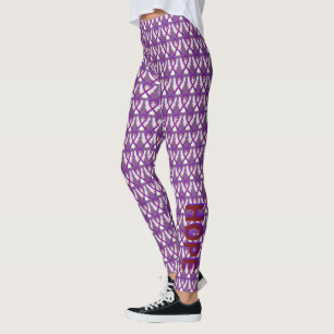 Legging Leggens Anjos da Burgundia e da Consciência Roxa