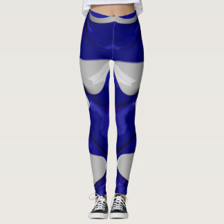 Legging Leggens ~azul brilhante branco ~ Original