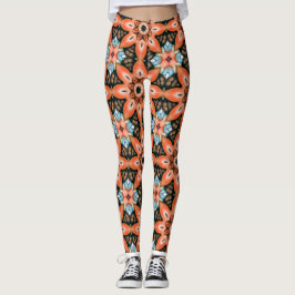Legging Leggens Caleidoscópicas Florais Vibrantes