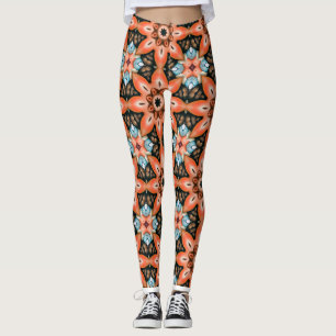 Legging Leggens Caleidoscópicas Florais Vibrantes