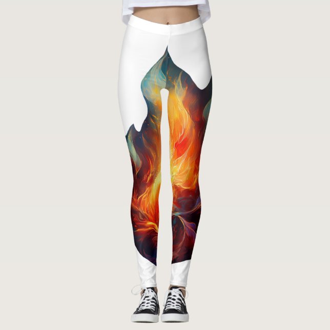 Legging Leggens - Chama Trabalho de arte (Frente)