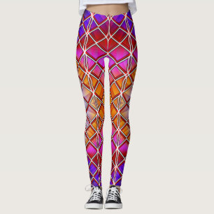 Legging Leggens coloridas vibrantes e confortáveis