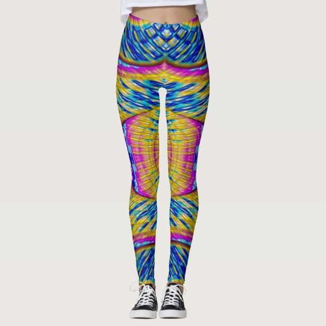 Legging Leggens ~ cor-de-rosa amarelo ~ Original (Frente)