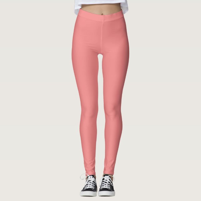 Legging Leggens cor-de-rosa coral (Frente)
