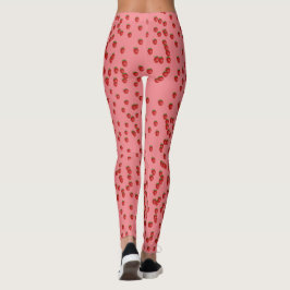 Legging leggens cor-de-rosa de morango