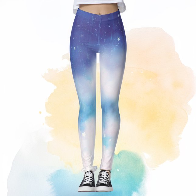 Legging Leggens da Nebulosa Azul Celestial (Criador carregado)