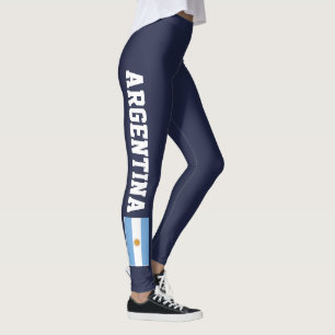 Legging Leggens de bandeira da Argentina para ioga malhaçã