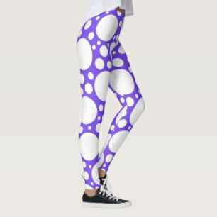 Legging Leggens de Bolinhas roxas reais