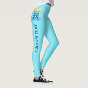 Legging Leggens de cartoon de lavagem