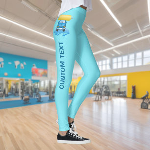 Legging Leggens de cartoon de lavagem