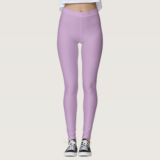Legging Leggens de cor sólida lilac (Frente)