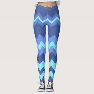 Legging leggens de cromo azul