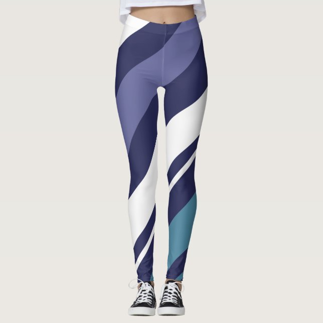 Legging Leggens de Diagonal em Faixa Moderna (Frente)