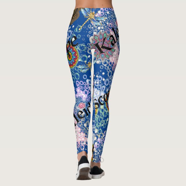 Legging Leggens de Dragonfly Blue Steampunk (Verso)