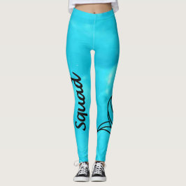 Legging Leggens de esquadra de Sereia azul-turquesa