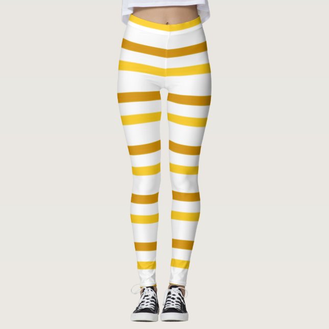 Legging Leggens de estilhaço amarelas da mostarda (Frente)