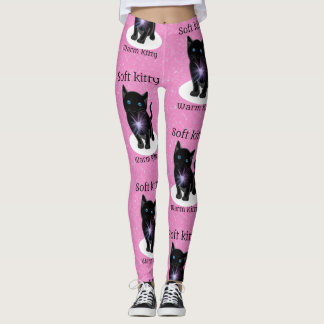 Legging Leggens de gatinho suave rosa