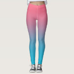 Legging Leggens de gradiente rosa e azul<br><div class="desc">Leggings coloridas de gradiente,  perfeito para festas de verão.</div>