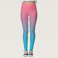 Leggens de gradiente rosa e azul