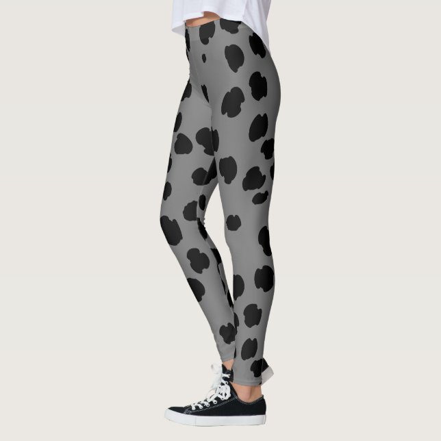 Legging Leggens de impressão do Leopardo com cintura alta  (Esquerda)
