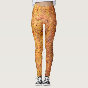 Legging Leggens de metal enferrujadas