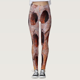 Legging Leggens de metal perfuradas