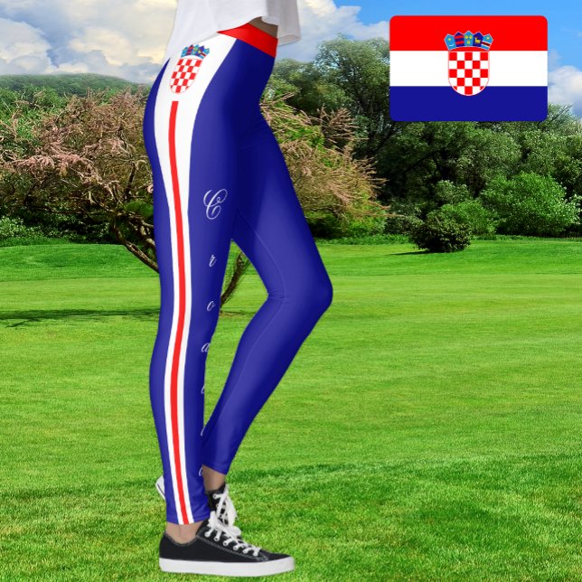 Legging Leggens de moda da Croácia, Bandeira da Croácia/es (Criador carregado)